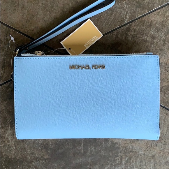 MICHAEL KORS LG DOUBLE ZIP WRISTLET Vista Blue - Picture 5 of 16